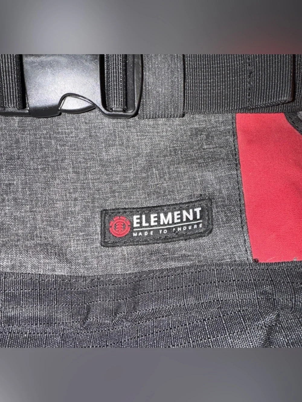 Element Mohave Skateboard Backpack Red Gray Black Skateboard Carrying Bag Vtg.